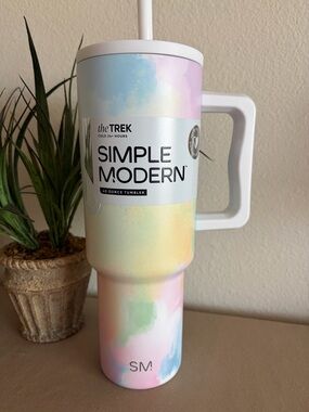 NEW Simple Modern TREK 40oz Tumbler Cotton Candy Tie Dye *New Logo*